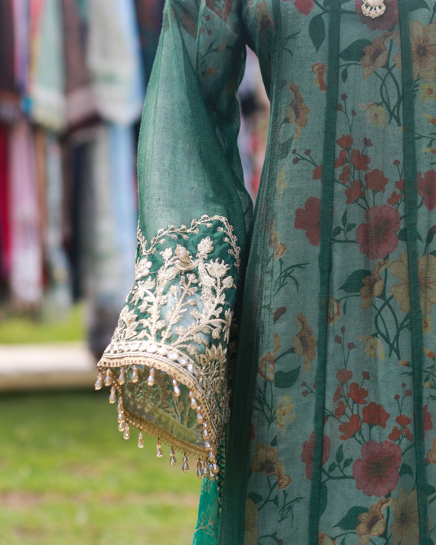 Laamana Collection – 4-Piece Formal Ensemble in Green (Medium) LBM39