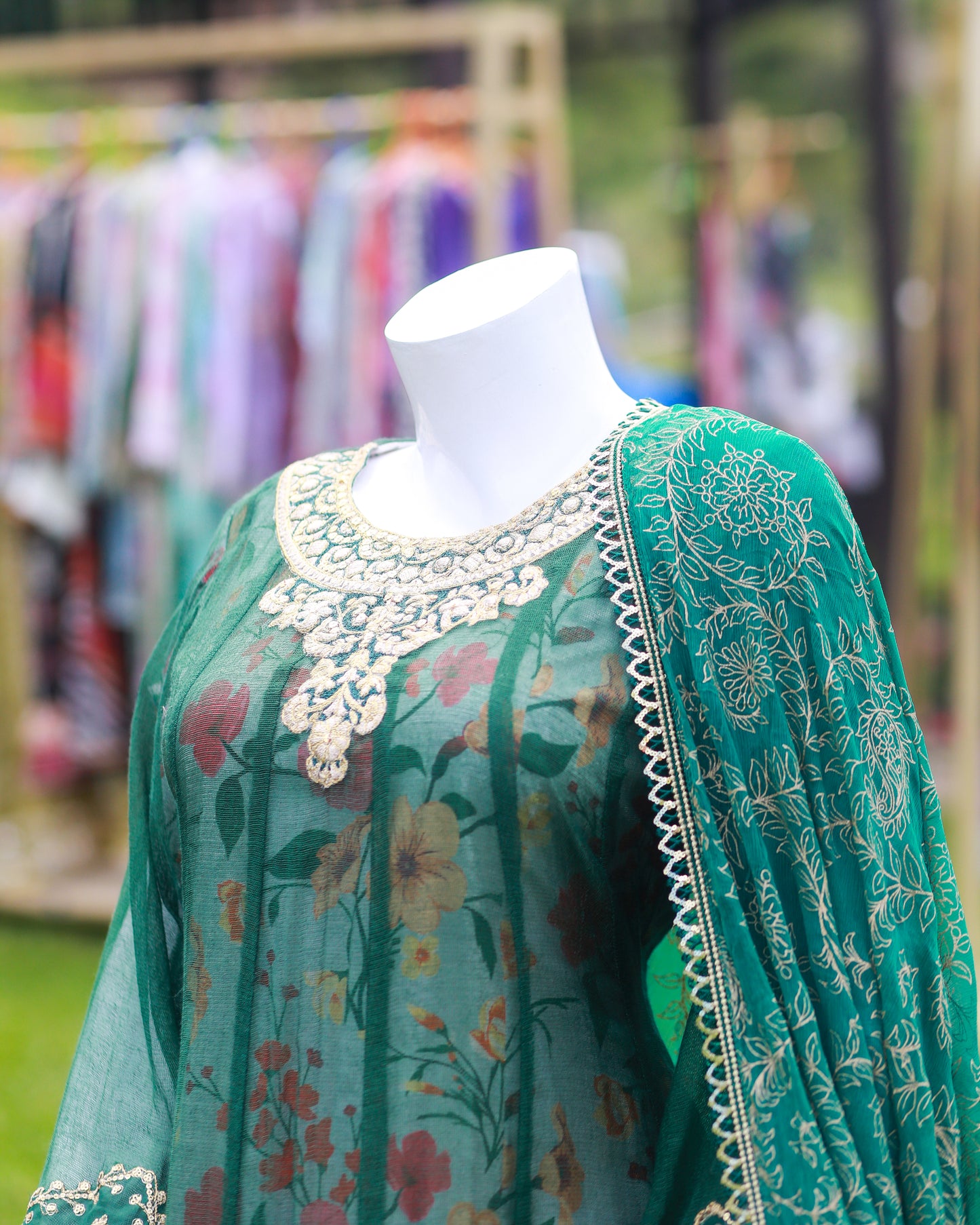 Laamana Collection – 4-Piece Formal Ensemble in Green (Medium) LBM39