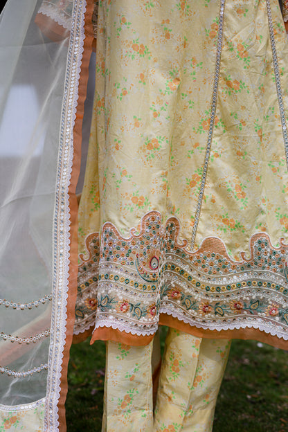 Jungle Theme Collection – Jazmin 3-Piece Set (Light Lemon Yellow, Large) - Code: JT01