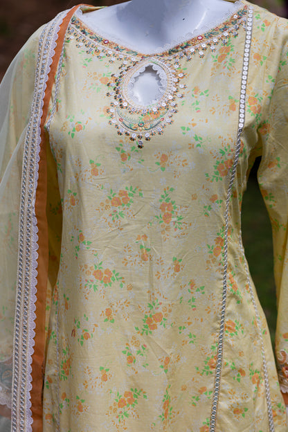 Jungle Theme Collection – Jazmin 3-Piece Set (Light Lemon Yellow, Large) - Code: JT01