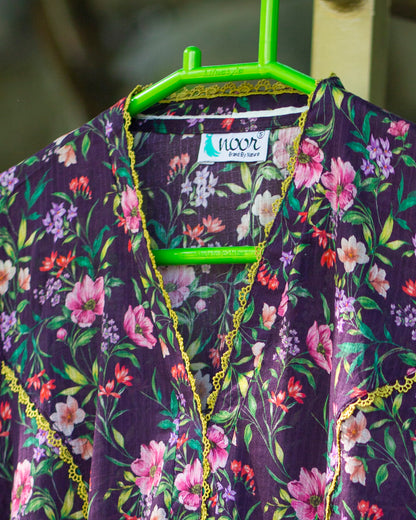 Bobrai Collection – Ethnic 1-Piece Floral Cotton Silk Shirt