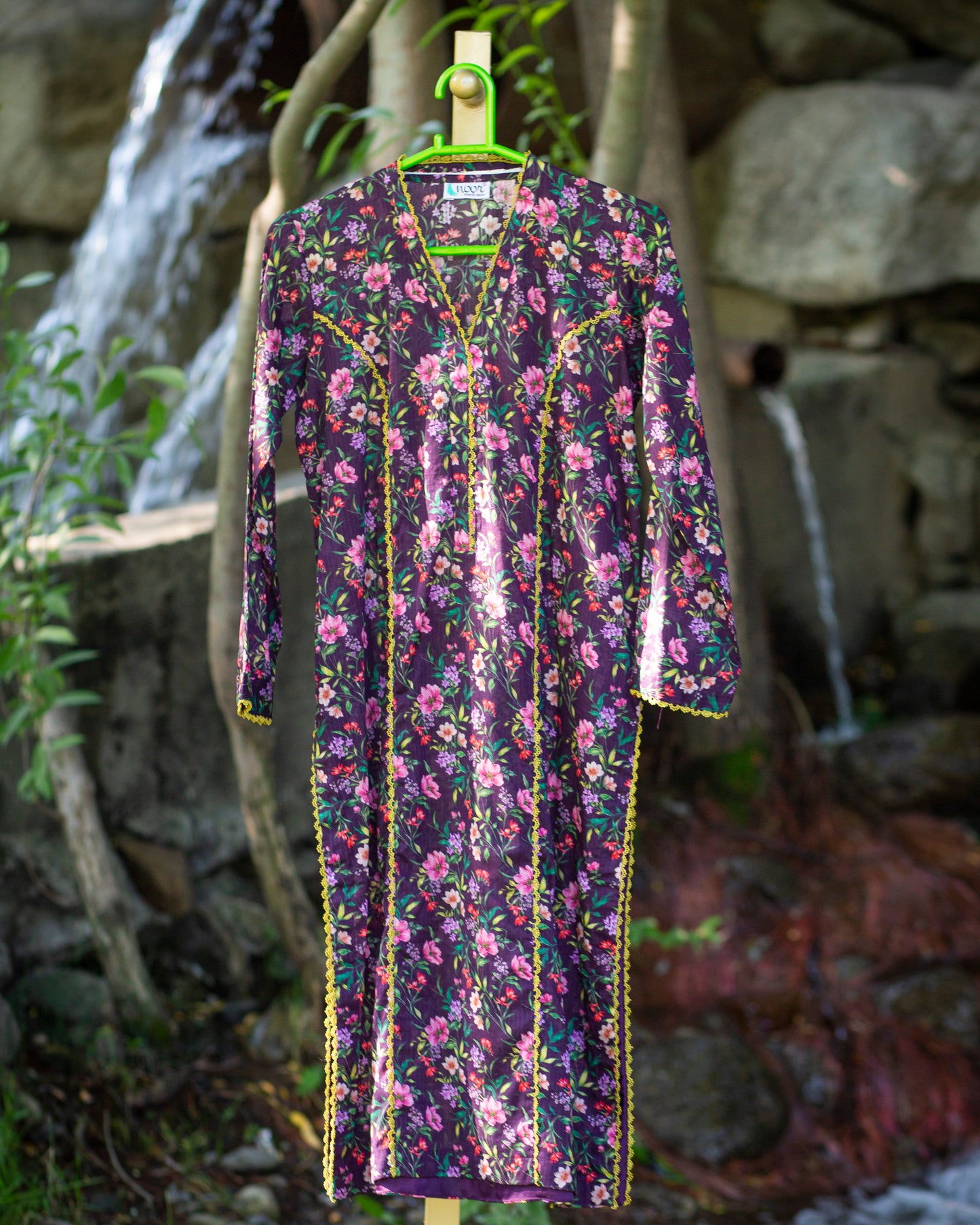 Bobrai Collection – Ethnic 1-Piece Floral Cotton Silk Shirt