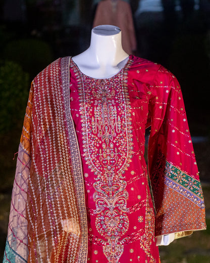 Bobrai Collection - Jazmine Luxury Lawn – (Large size) 3-Piece Fully Embroidered Set