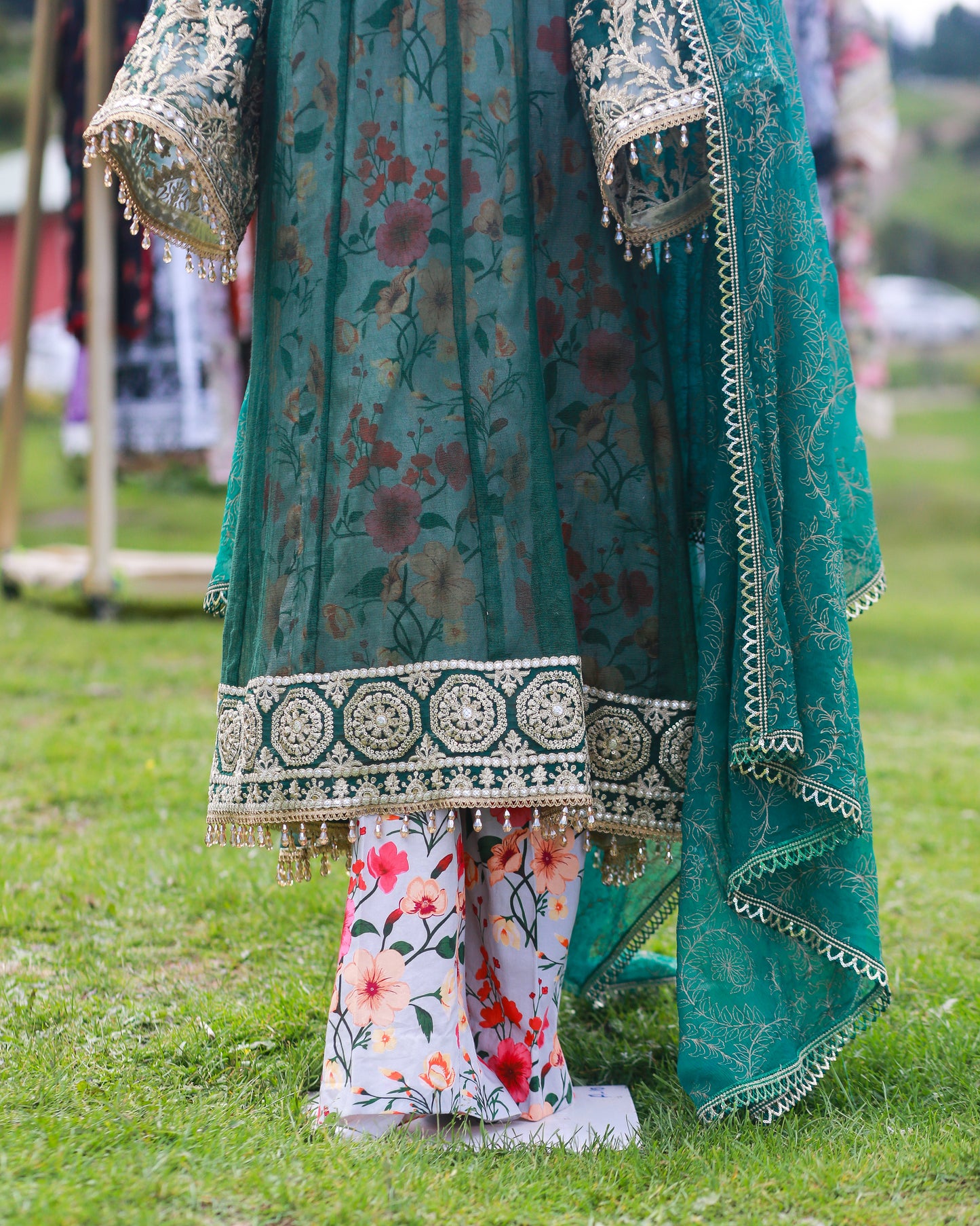 Laamana Collection – 4-Piece Formal Ensemble in Green (Medium) LBM39